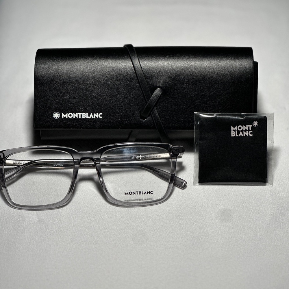 Montblanc Gray Eyeglasses with Black Case